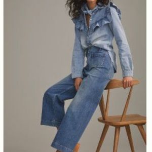 Pilcro The Skipper Cropped Wide-Leg Jeans